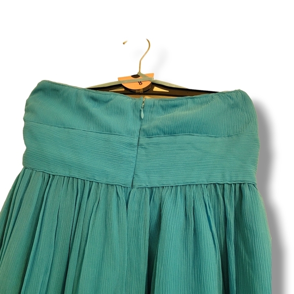 NEW J.Crew 100% Silk Strapless Blue Bridesmaid Prom Party Mini Dress Size 8 - Picture 4 of 9